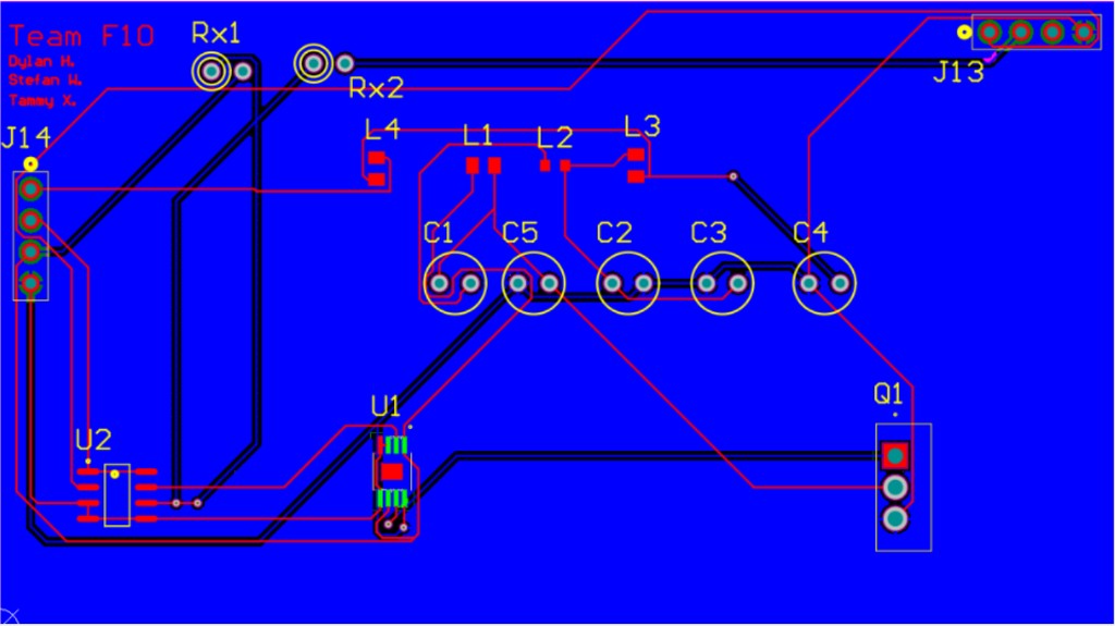 PCB copper and routing view from Altium